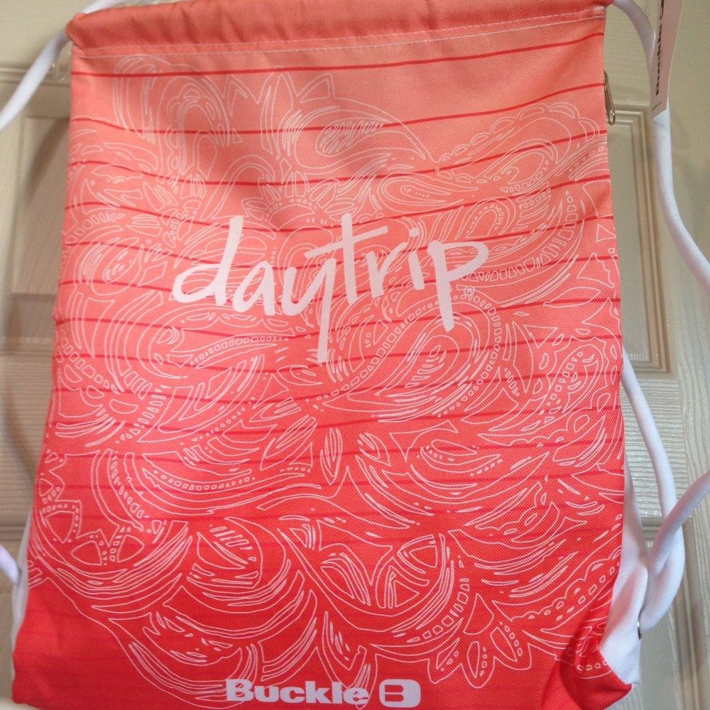Buckle orange drawstring backpack - Picture 2 of 4